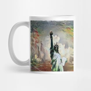 statue of liberty original color Mug